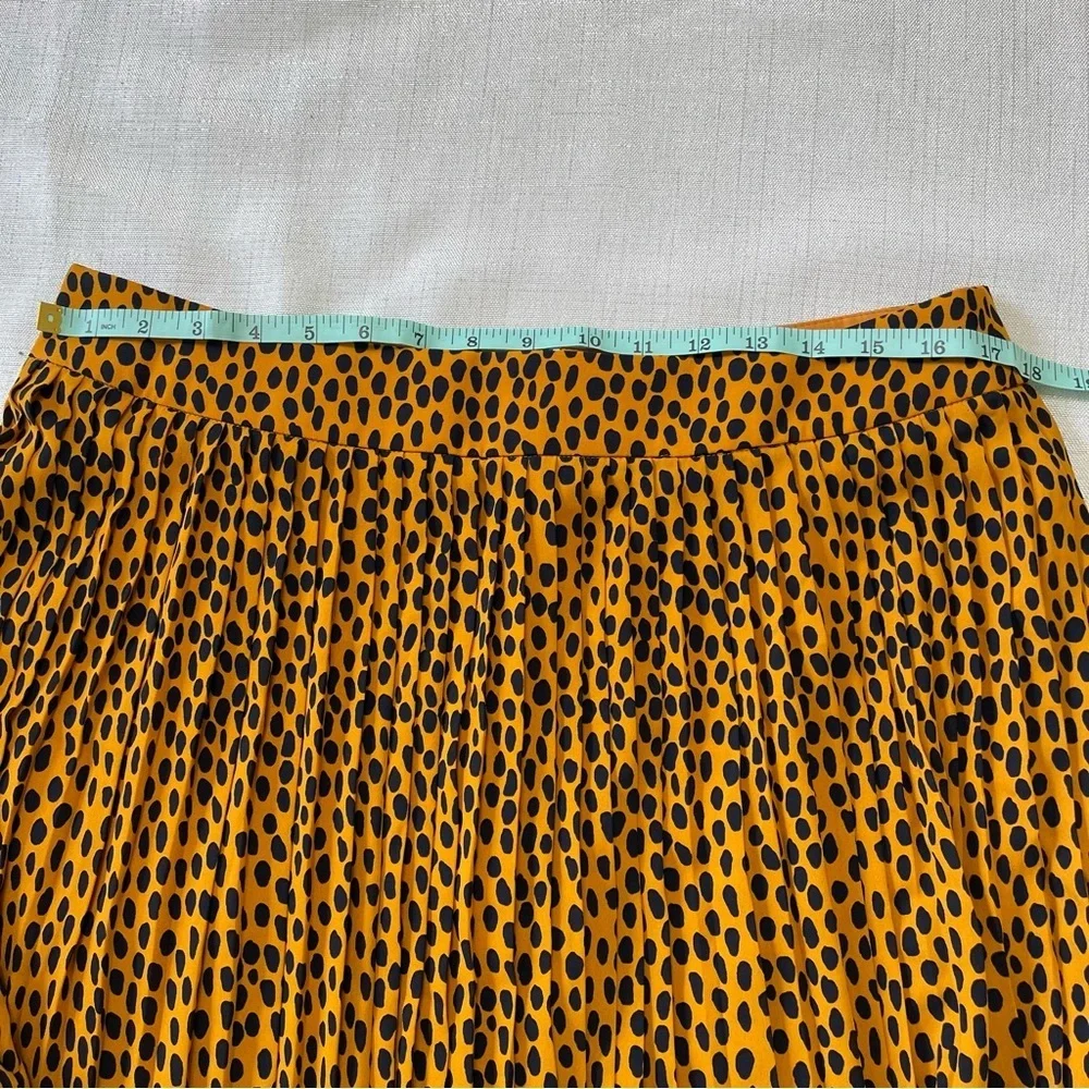 J. CREW Factory Animal Print Pleated Midi Skirt NWT Style AO089 Size 14